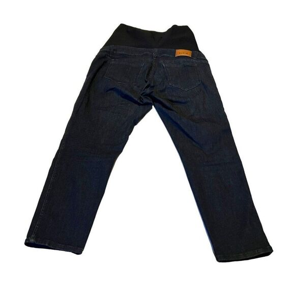 Sezane Denim Maternity Dark Jeans Mommy Pants Size 35 Large Pregnancy Clothing - Picture 9 of 10
